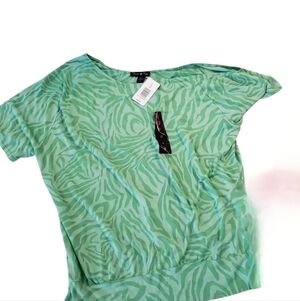 Torrid Callie Zebra Burnout Slouchy Twist Tee Shirt